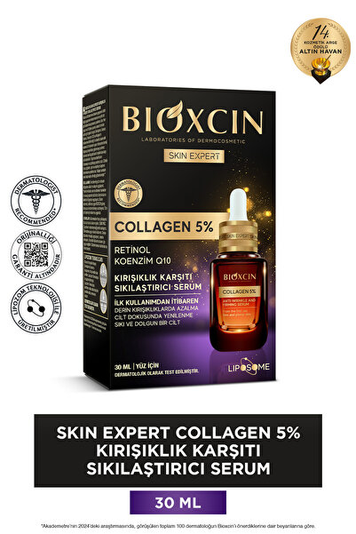 Bioxcin Kolagen 5% zpevňující sérum proti vráskám 30 ml - Koenzym Q10 Retinol