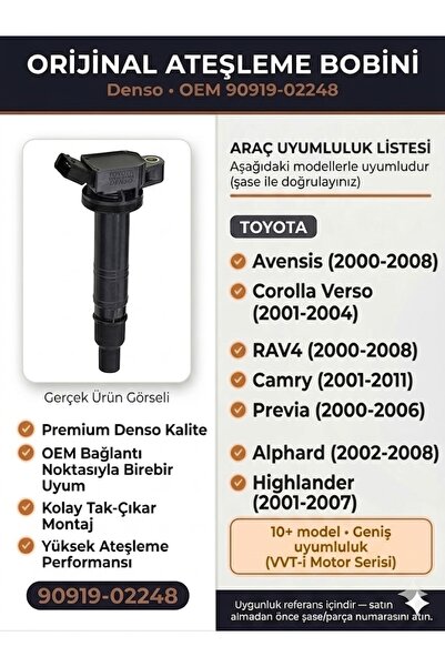 Toyota bobin orjinal 90919-02248