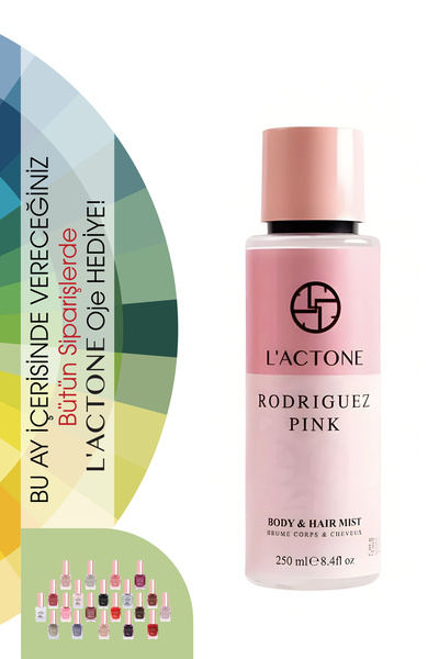 L'ACTONE Rodriguez Pink Çiçeksi Kadın Vücut Spreyi Ve Saç Parfümü 250 ml