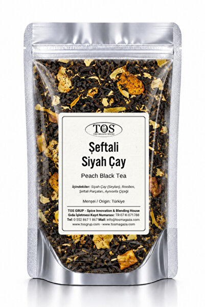 TOS The Organic Spices شاي أسود بالخوخ 40 جرام (1.) شاي أسود بالخوخ عالي الجودة