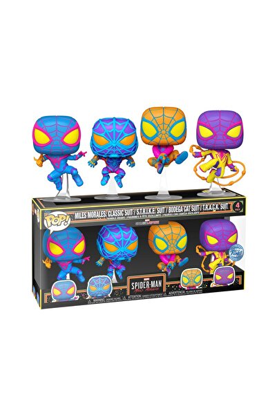 Funko Pop 4-Pack Marvel Spider-Man Miles Morales - Miles Morales Classic Suit...