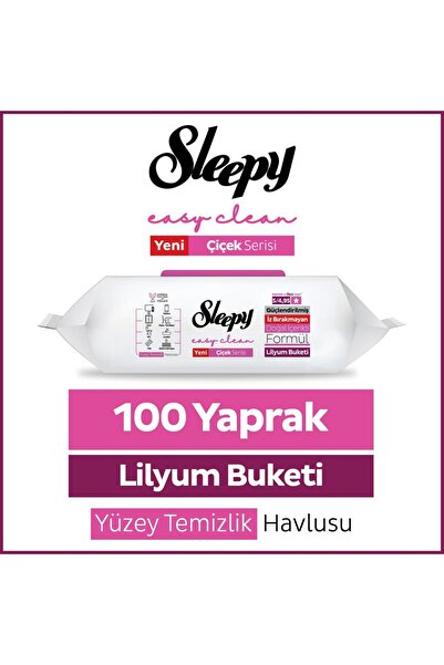 Sleepy Easy Clean Lilyum Buketi Yüzey Temizlik Havlusu&Mendili