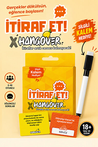 Luxmon İtiraf Et Mini Hangover Eğlenceli Grup İçki Shot Oyunu Kalem Hediyeli