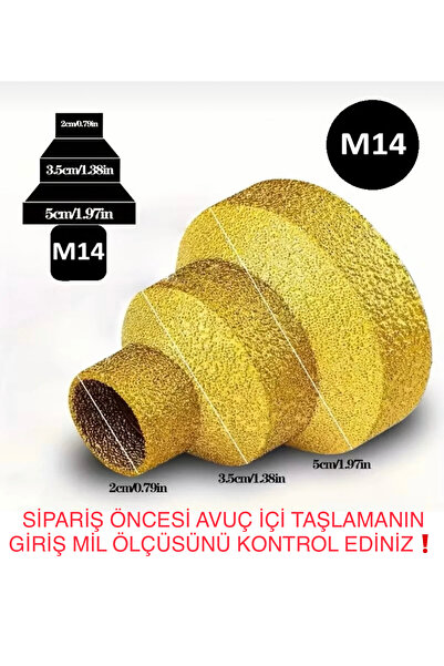 BGA M14 girişli kademeli elmas matkap ucu mermer fayans granit delme elmas ma...