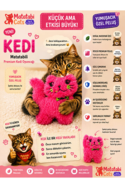 MATATABİ CATS KEDİ (çıngıraklı,MATATABİ li,pelüş oyuncak)