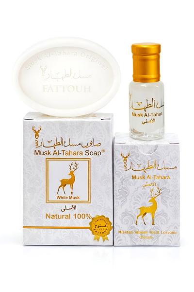MUSK AL TAHARA Beyaz misk vücut sabunu + 6 ml Beyaz misk