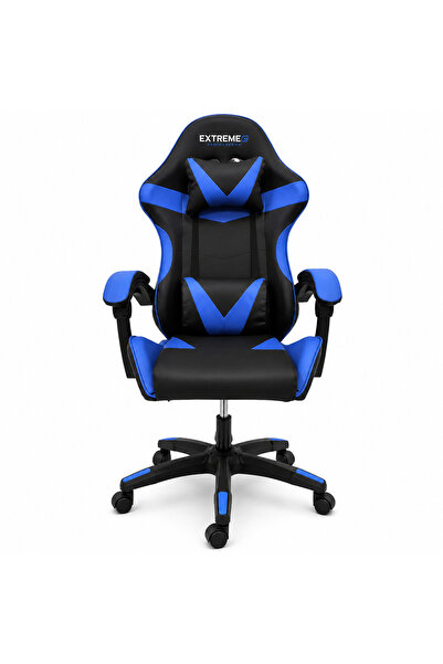 Zenga Scaun de gaming Extreme RX, piele sintetică, negru/albastru