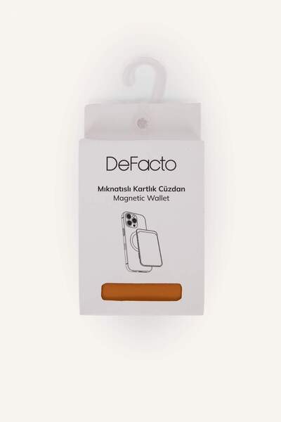 DeFacto Faux Leather Magnetic Orange Card Holder Wallet H9090Axns