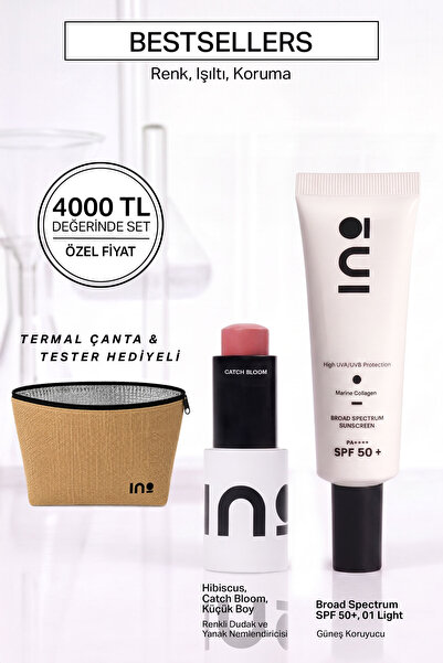 inobeauty Termal Çantalı Bestseller Set , Nemlendirici Güneş Kremi SPF+50 01 ...