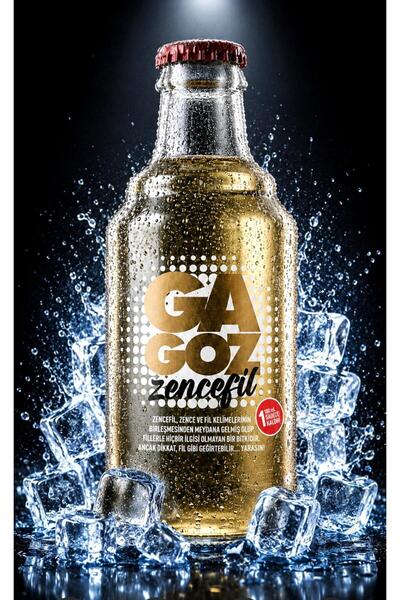 GA GOZ Gazoz Zencefil Aromalı Gazlı Içecek - Ginger Ale 250 ml X 24'lü Paket