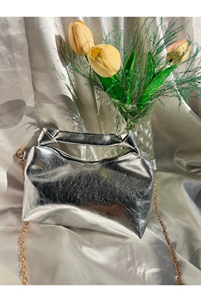 SANTA FLEX Silver Soft Modern Leather Stylish Twist Detailed Elegant Chain St...