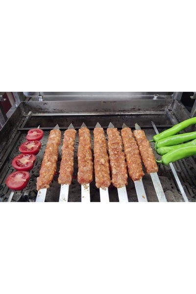 GURKAN 12 ADET Adana Şiş Kebap Şiş 50 Cm Şiş Galvaniz Paslanmaz Şiş - 12 ADET