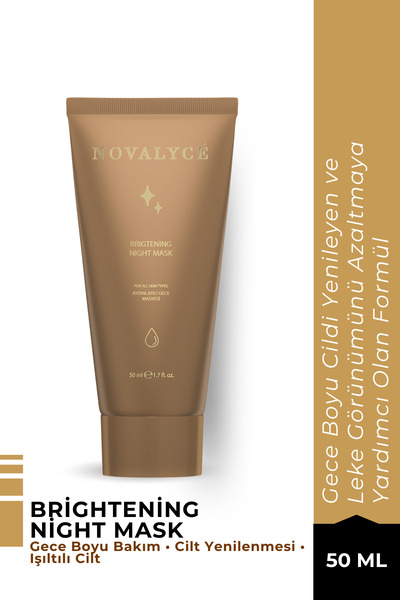 Novalyce Aydınlatıcı Gece Maskesi Leke Karşıtı ve Canlandırıcı Gece Bakımı 50ml