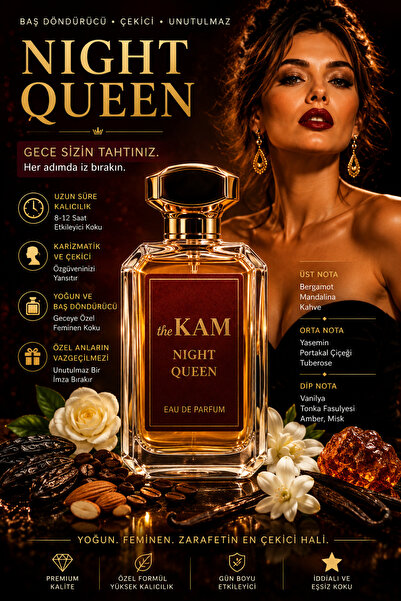 thekam Night Queen Yüksek Kalıcı Kadın Parfüm 50 ML EDP - Kalıcı Feminen Gece...