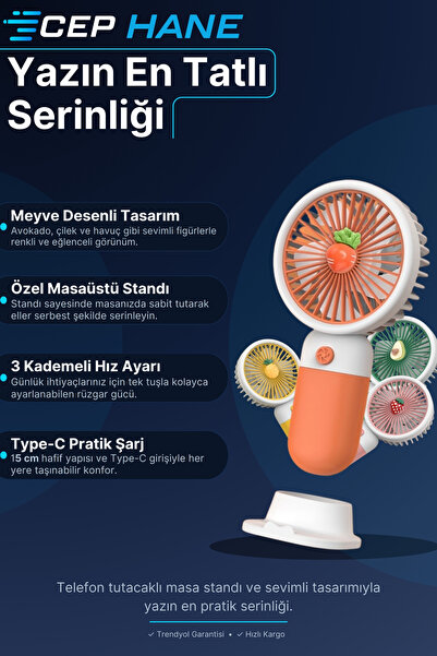 cephanegsm USB EL FANI ŞARJLI VANTİLATÖR SERİNLETİCİ SOĞUTUCU