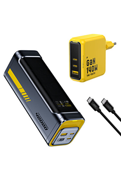 Aohi 40.000 mAh 140W Powerbank, Youth 3 Portlu GaN Şarj Adaptörü