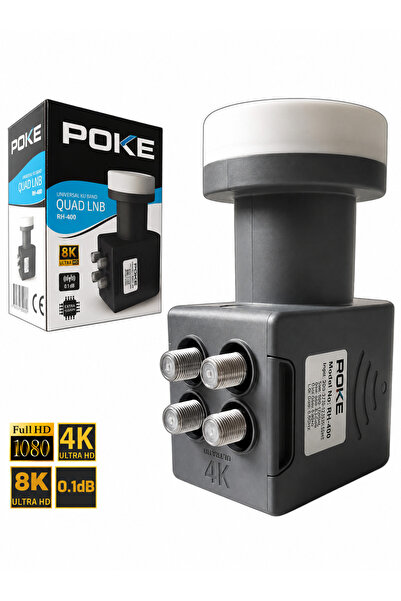 Rose Dörtlü 4'lü Universal Quad Lnb 4k Ultra Hd 3d Elembi Yağmur Korumalı