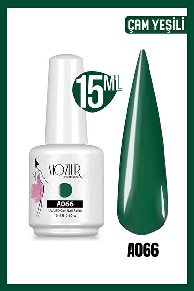 MOZIUR Kalıcı Oje UV Led A066 (YEŞİL SERİSİ) 15ml