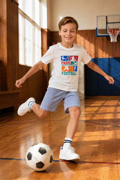 Rolypoly Boy's White Bermuda Suit