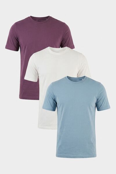 Buratti Cotton Regular Fit Crew Neck 3 Pack t Shirt Men's t Shirt 59020204S3
