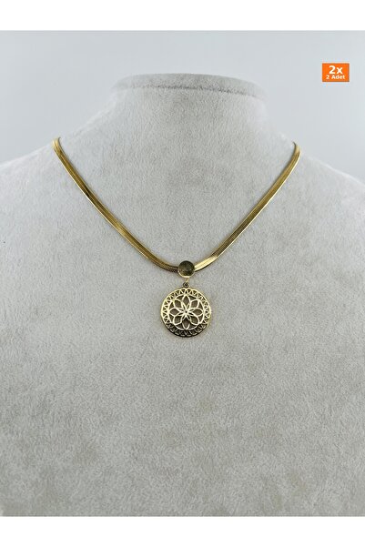 Bozhi Steel Necklace Gold Luminous Style
