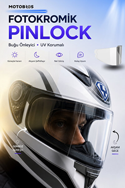 Motobros Motosiklet Kask Buğu Önleyici Pinlock Güneşte Kararan AV-04 Lens | C...