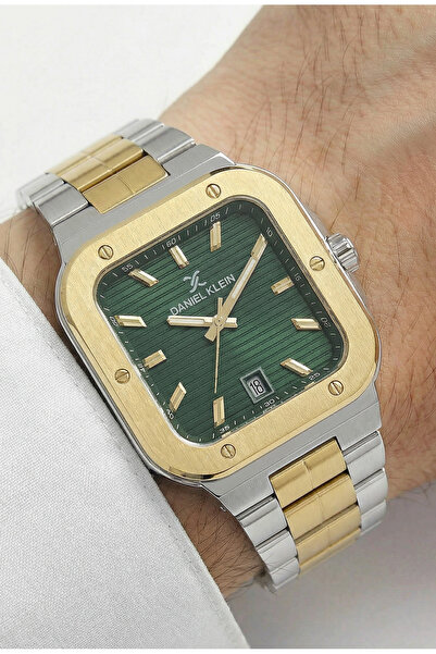 Daniel Klein Premium Silver and Gold Stainless Steel Watch for Men DK.1.14142-5