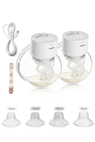 BAYBEE Electric Wearable Breast Pump 2 Pack, 150ml | Hands Free Breastfeeding...