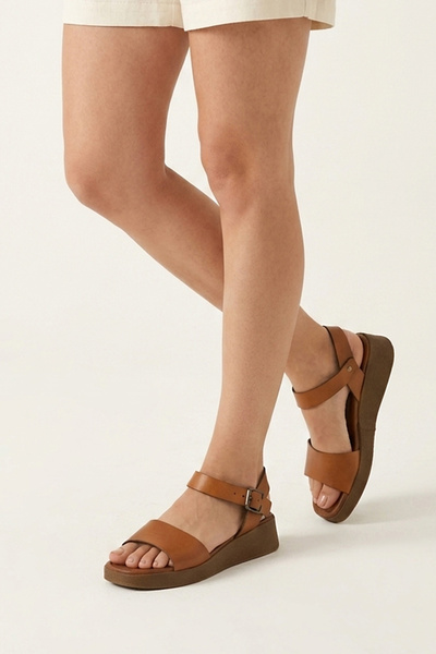 Ziya , Women's Genuine Leather Sandals 1411010Z860 Tan