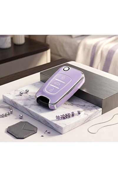 emii auto spare parts Hyundai Kia Old Case Compatible Key Case Lilac/Silver