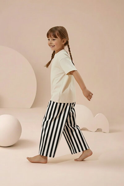 ALLNOORKİDS Cotton Striped Children's Pants