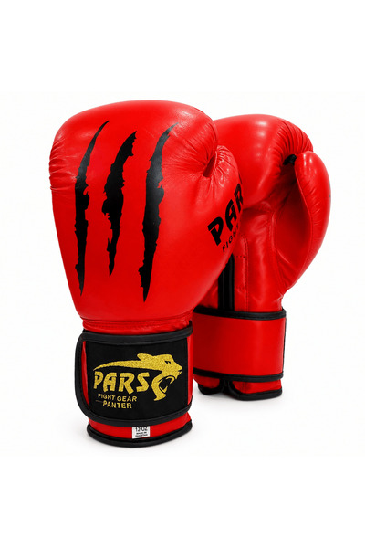 Pars Panter Boks Kick Boks Muay Thai Eldiveni Kırmızı