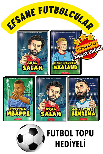 GÖNÜL YAYINCILIK Muhteşem Futbolcular Salah -Mbappe- Ronaldo-Messi 5 kitap Se...