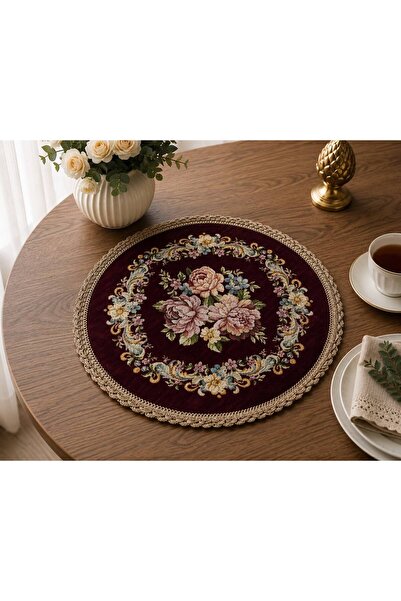 Yeshome Collection Kraljevski buket tapiserija Fiskos pokrivač – 40 cm okrugl...