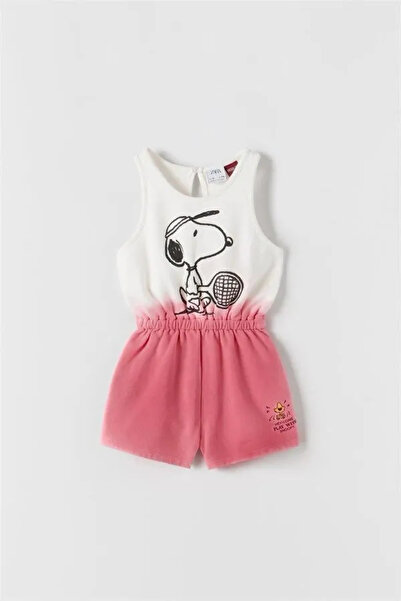 Minigimin Cicileri Snpy Printed Girls' Combed Cotton Jumpsuit