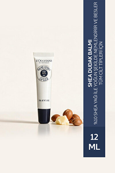L'Occitane Shea Dudak Balmı, %10 Shea Yağı İçeren Yoğun Nemlendirici, 12 ml