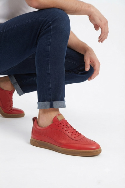 Zerenyus Zrc157 retro lace-up high quality daily men's sneaker red