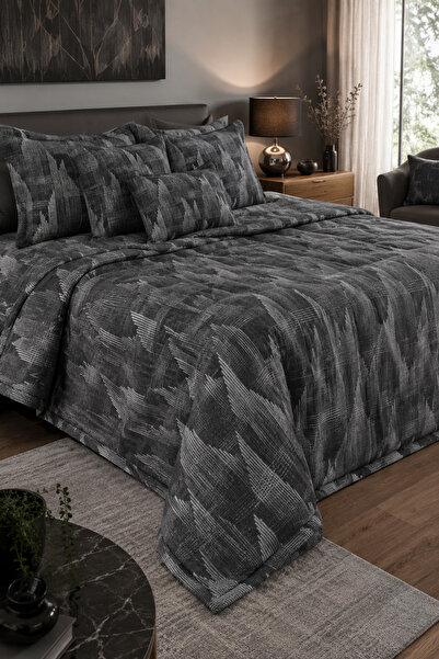 Calantha Home Collection New Berru 4 Piece Gray Double Floral Bedspread Set 2...