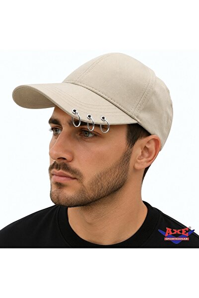 AXE SPORTSWEAR Unisex Dark Cream - Șapcă de baseball cu piercing de vară și p...