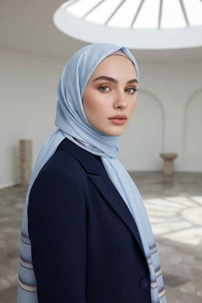 Vissona %100 Saf İpek Şal İnce Saten Vual Dokuma Fresh 90x210 Şal