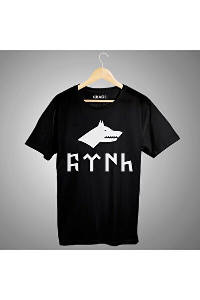 nrage Tricou negru Göktürk Wolf