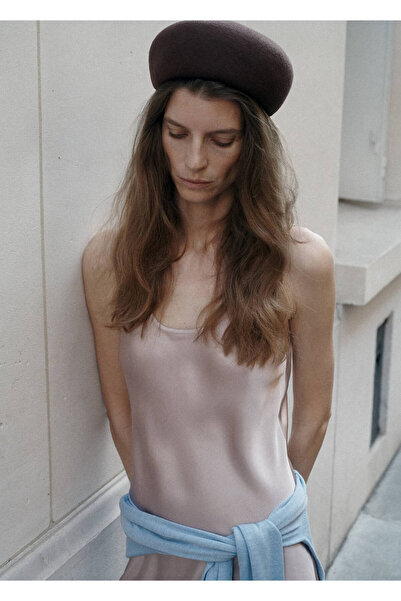 MANGO Woman Straplez saten elbise