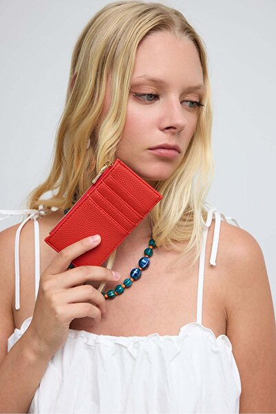 Shule Bags Linn Textured Women's Card Holder Red
