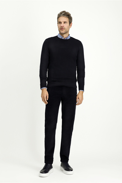 Kiğılı Relaxed Fit Comfortable Cut Lycra Velvet Trousers