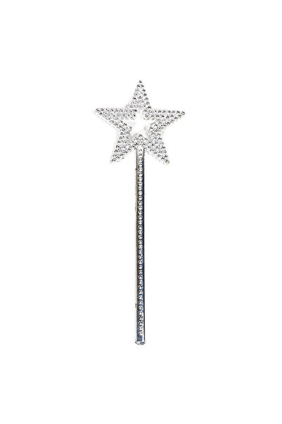 Skygo Star Model Fairy Wand Angel Wand Princess Wand Metalized Silver Color