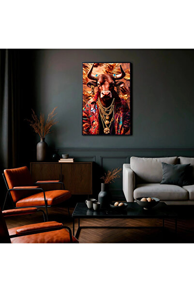 MallDeco Tablou Canvas Stil Exotic Luxury, Finisaj Lucios, cu Decor Acrilic R...