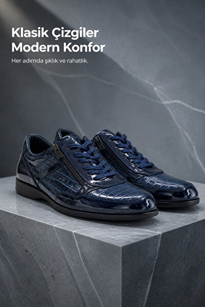PATRICK CASSA Men's Genuine Leather Classic Sneaker Shoes