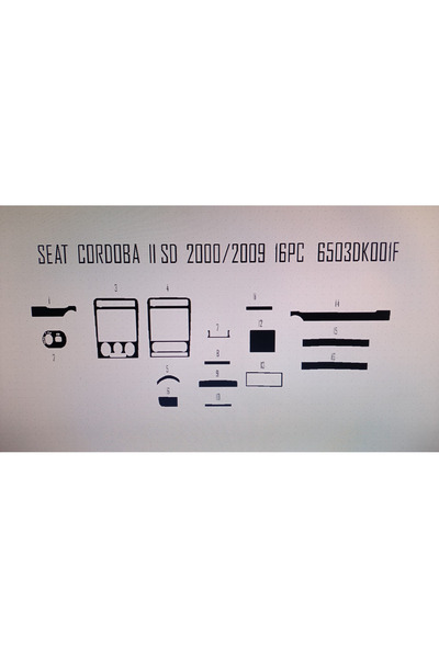 Demircioğlu Oto Aksesuar Marketi Seat Cordoba 2004> 13 Piece Dashboard Trim (...