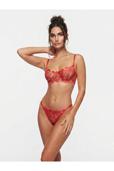 MAİZEN Set sutien Red Heart, cu sârmă, transparent, fără căptușeală, chiloți ...