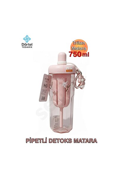 Tohana H2O Tritan Detox Water Bottle with Straw - 750ml
